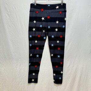 LuLaroe Patriotic stars tall & curvy leggings
